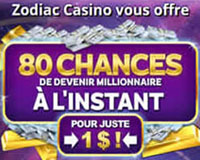 Zodiac Casino 80 tours gratuits