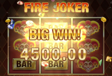 Gagnant sur la machine à sous Fire Joker