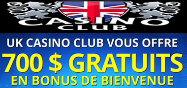 UK Casino Club bonus qui paye en argent réel