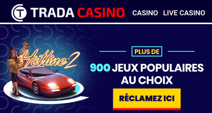 900 jeux chez Trada Casino en Ligne