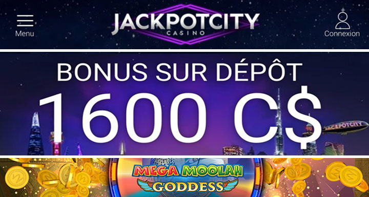 Jackpot City bonus Goddess au casino