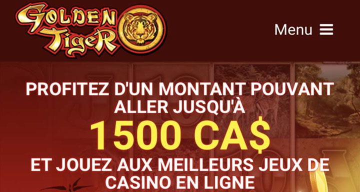 Golden Tiger bonus gratuit au casino