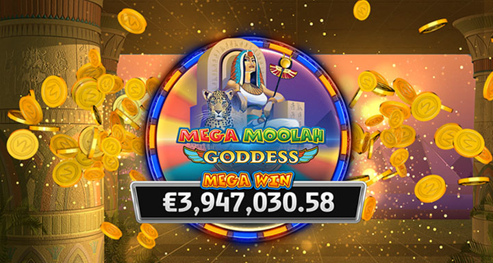 Grand jackpot gagné sur Mega Moolah Goddess