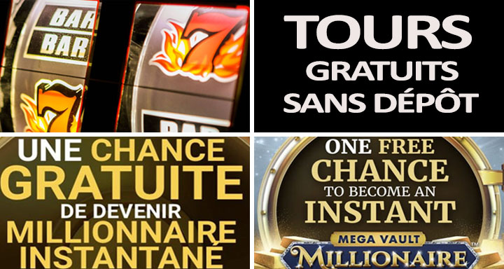 Tours gratuits sans dépôt et jackpots à gagner