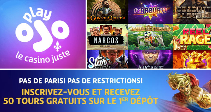 PlayOJO casino en ligne au Canada