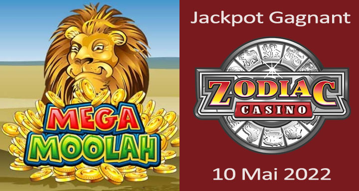 Mega Moolah gagnant du 10 mai 2022