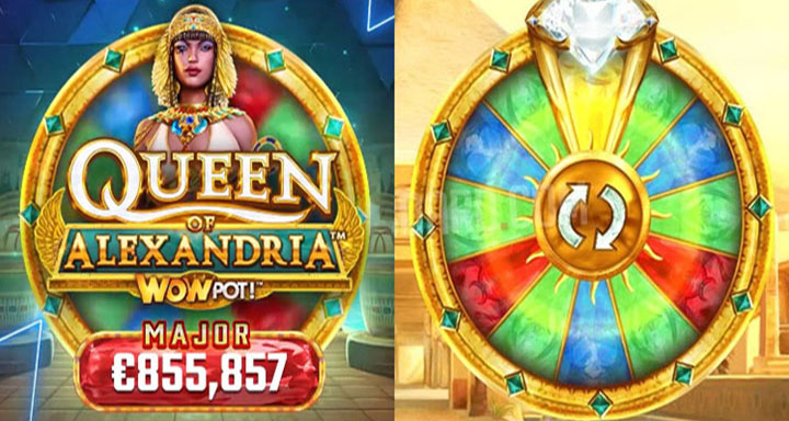 Jackpot gagnant sur la machine à sous Queen of Alexandria WowPot