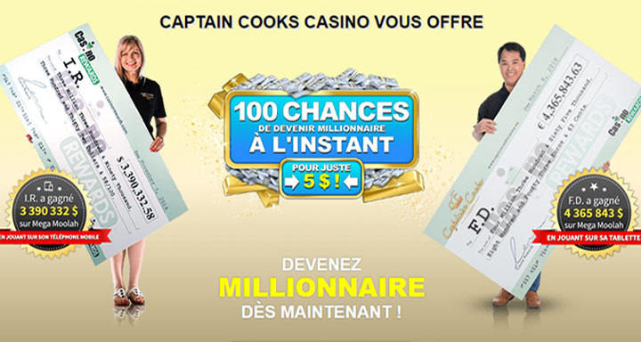 Machine à sous et jackpots Mega Moolah gagnants