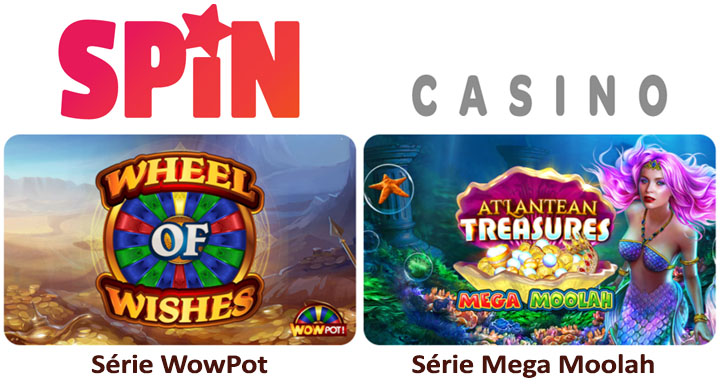 Séries Mega Moolah et WowPot chez Spin Casino