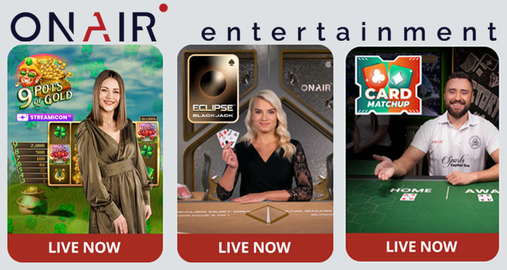 Jeux en live On Air Entertainment et gains en direct