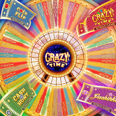 Crazy Time et live gaming avec 4 rondes bonus jackpots en jeu