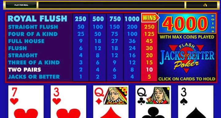 Jacks or Better Vidéo Poker